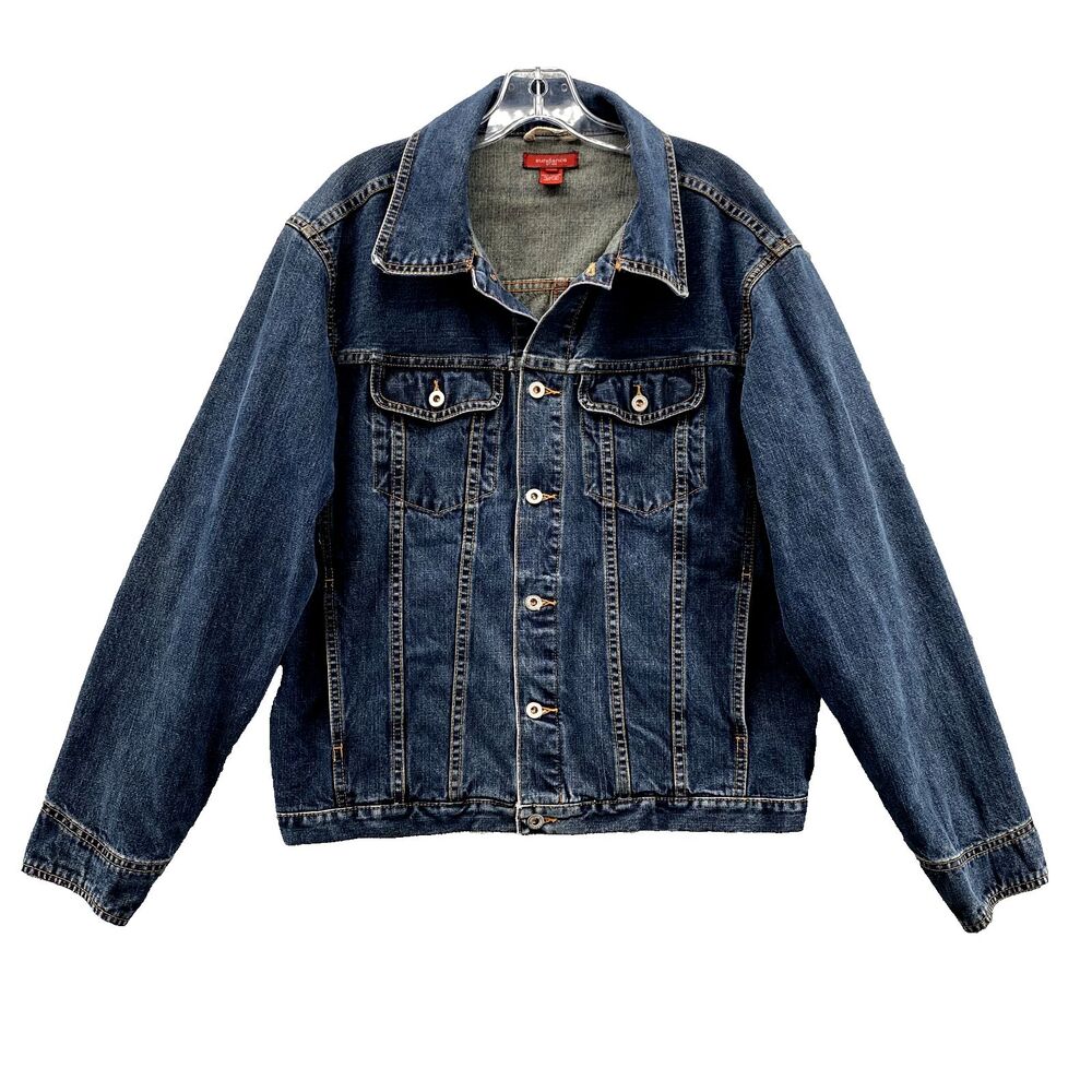 Sundance Dark Blue Denim Jean Jacket EUC
